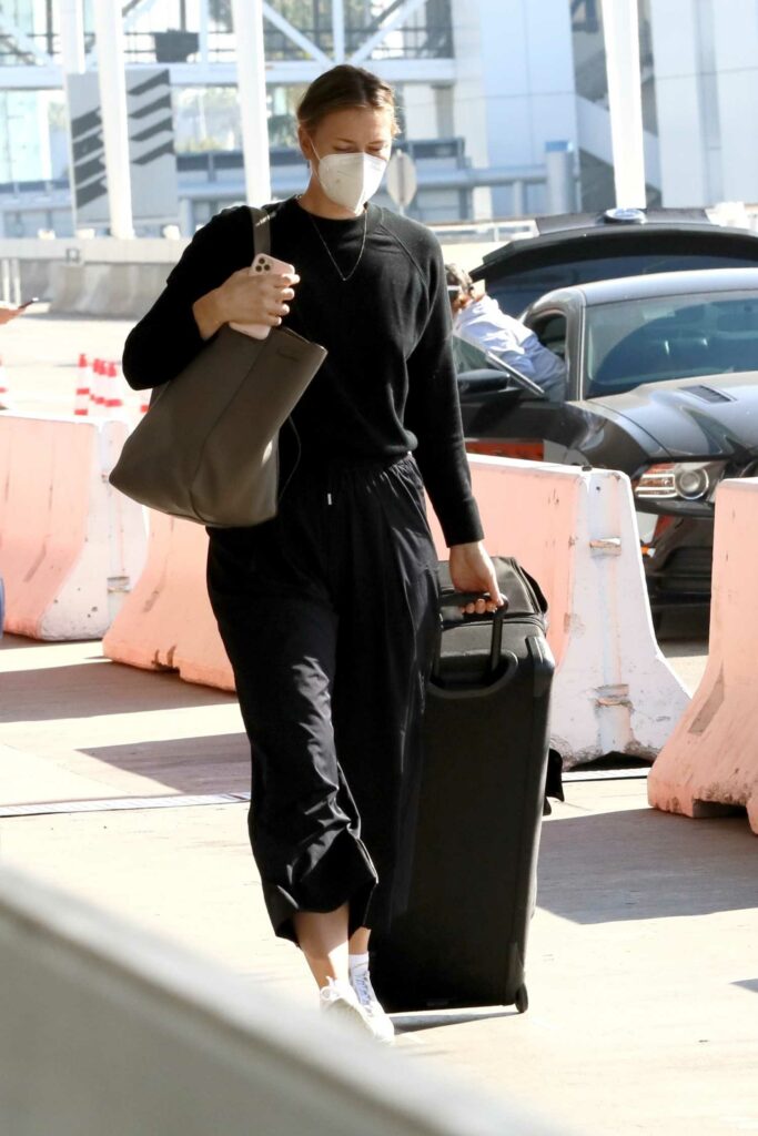 Maria Sharapova in a Black Outfit
