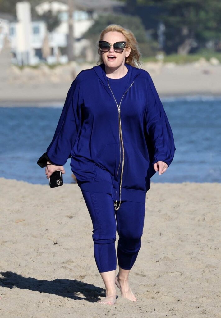 Rebel Wilson in a Blue Outfit