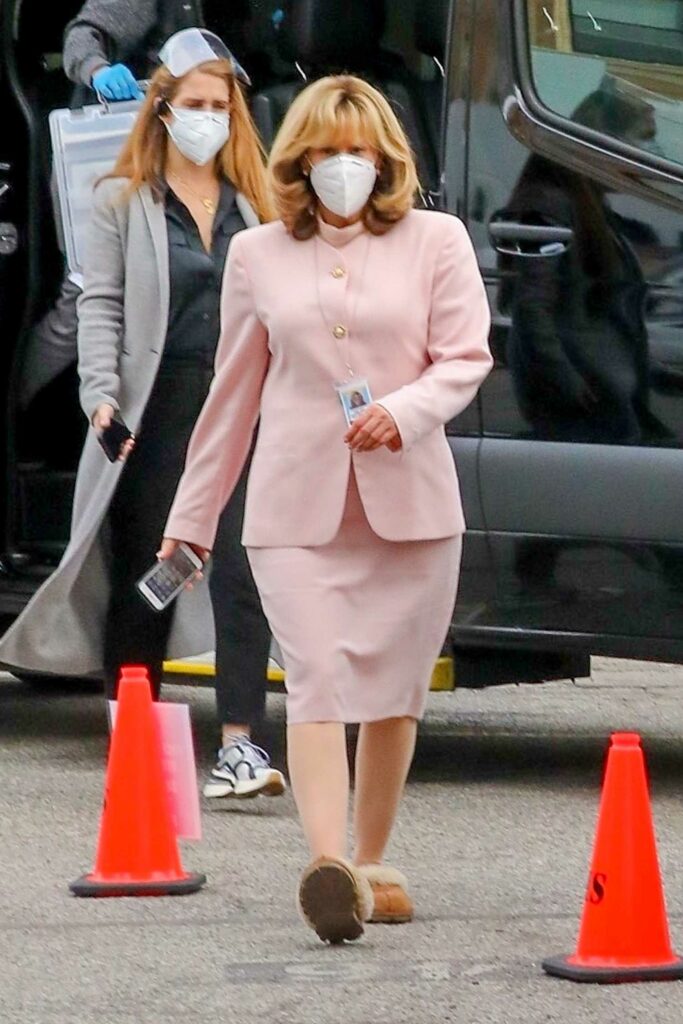 Sarah Paulson in a Pink Suit