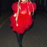 Tallia Storm in a Red Dress Was Seen Out in London