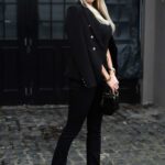 Amber Turner in a Black Blazer on the Set of The Only Way is Essex TV Show in Brentwood