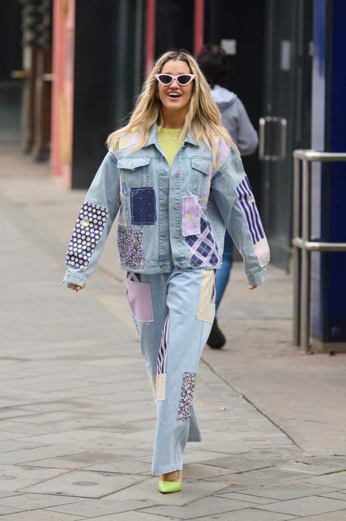 Ashley Roberts in a Denim Suit