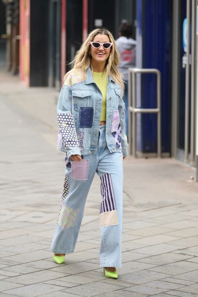 Ashley Roberts in a Denim Suit