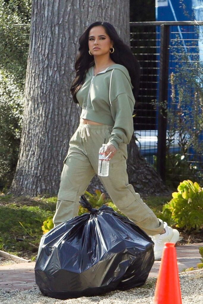 Becky G in an Olive Outfit