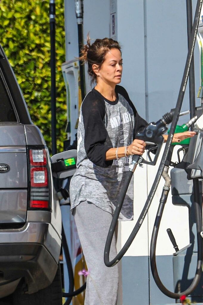 Brooke Burke in a Grey Sweatpants