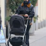 Chloe Sevigny in a Black Jacket Was Seen on a Stroll with Her Baby Boy Vanja in New York