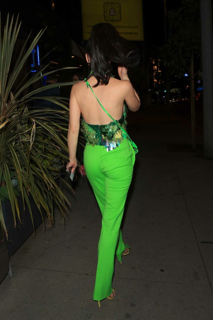 Christine Chiu in a Neon Green Outfit