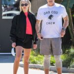 Emma Krokdal in a Black Bomber Jacket Was Seen Out with Dolph Lundgren in Beverly Hills