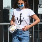 Helena Christensen in a White Tee Was Seen Out in New York