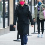 Jessica Lange in a Red Protective Mask Was Seen Out in SoHo, New York