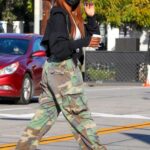 Justine Skye in a Camo Pants Makes a Coffee Run at Verve Coffee Roasters in West Hollywood