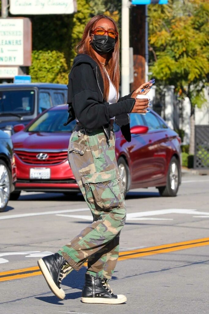 Justine Skye in a Camo Pants