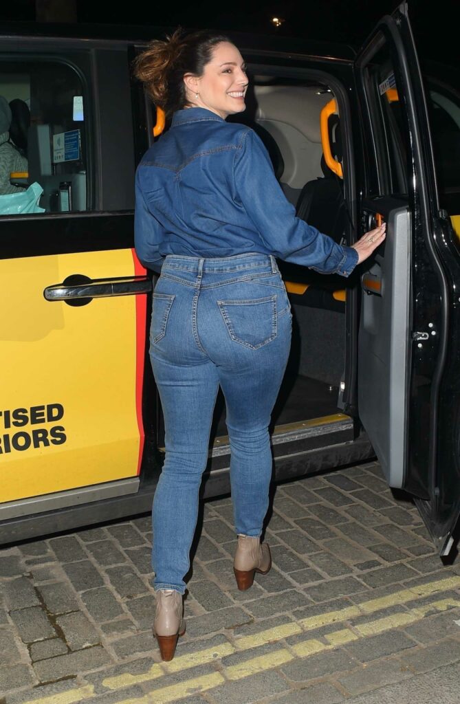 Kelly Brook in a Denim Outfit