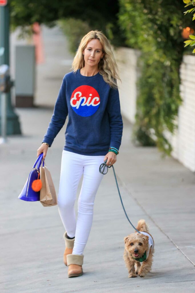 Lady Victoria Hervey in a Blue Epic Sweater