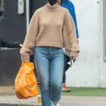 Lily Allen in a Tan Sweater Was Seen Out in London