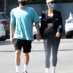 Marloes Stevens in a Black Leggings Was Seen Out with Cody Simpson in Beverly Hills