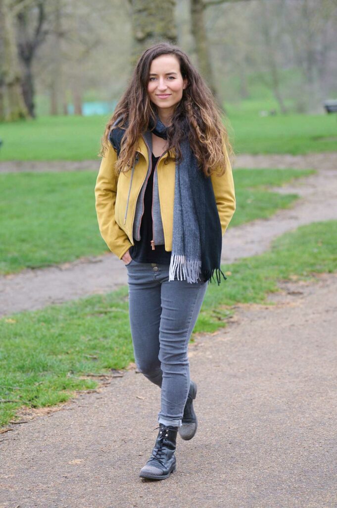Samantha Schnitzler in a Yellow Jacket
