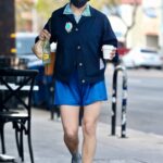 Alia Shawkat in a Blue Shorts Was Seen Out in Los Feliz