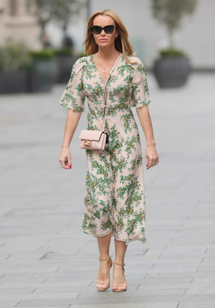 Amanda Holden in a Floral Dress