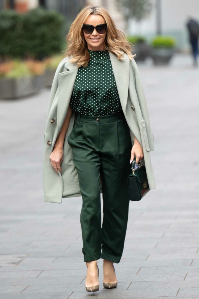Amanda Holden in a Green Outfit