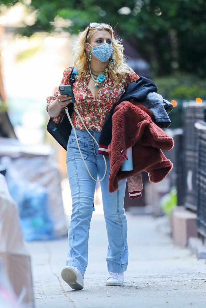 Busy Philipps in a Floral Blouse