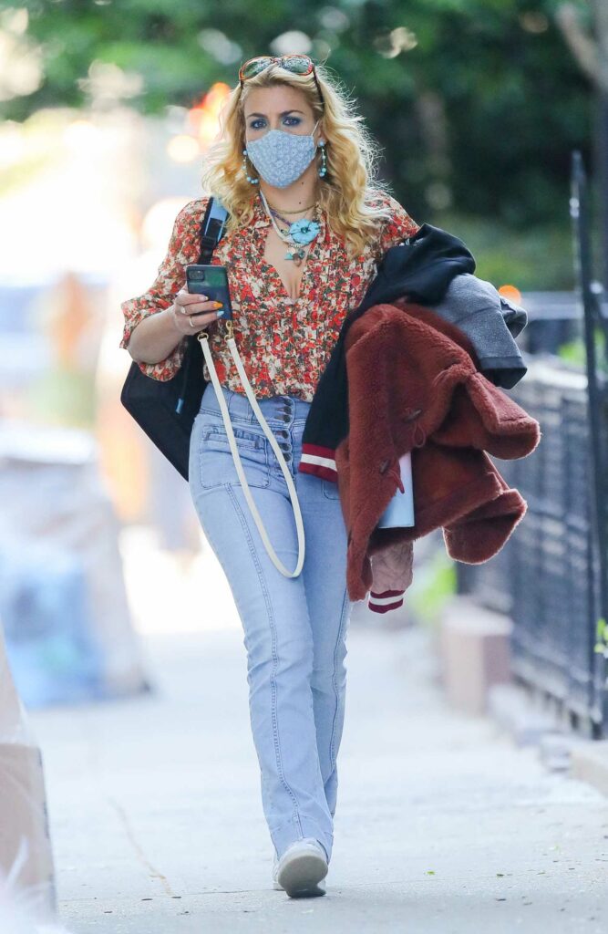 Busy Philipps in a Floral Blouse