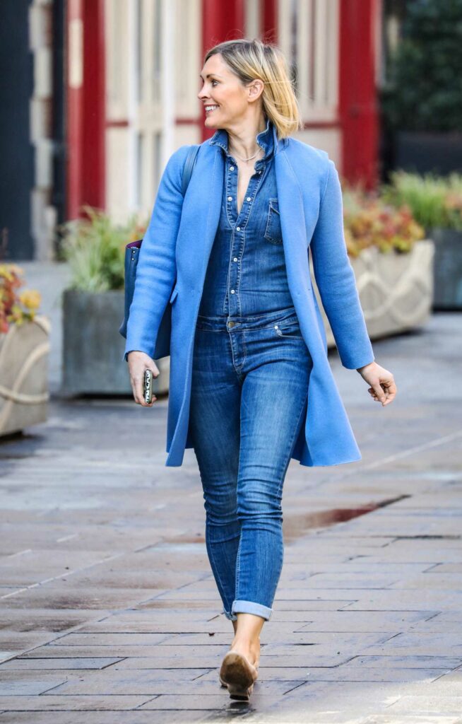 Jenni Falconer in a Blue Coat