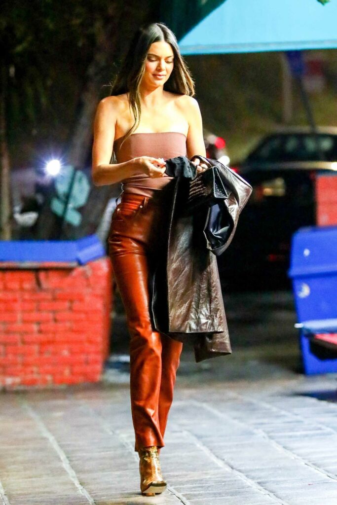 Kendall Jenner in an Orange Pants