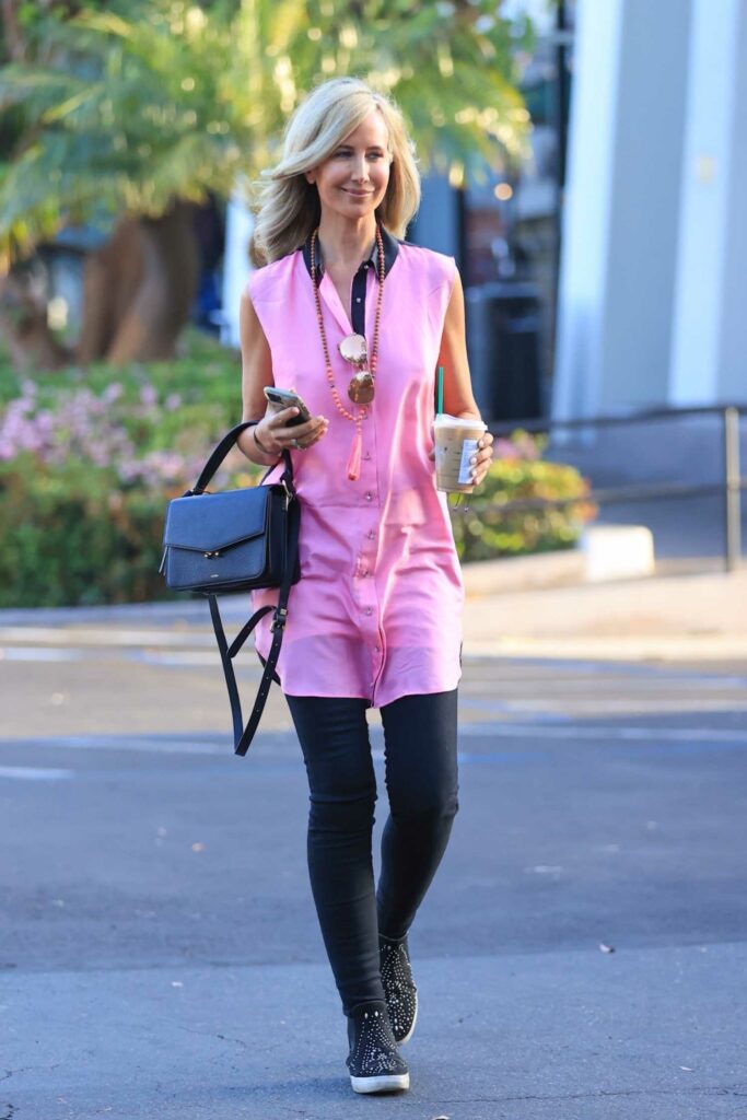 Lady Victoria Hervey in a Pink Shirt