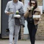 Michelle Keegan in a Beige Jacket Was Seen Out with Mark Wright in Essex