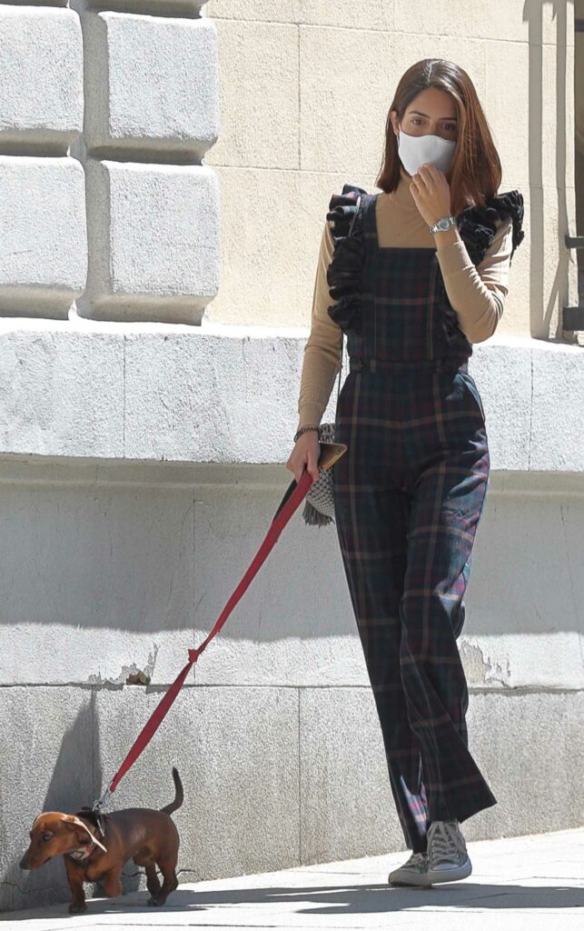 Sofia Palazuelo in a Plaid Jumpsuit