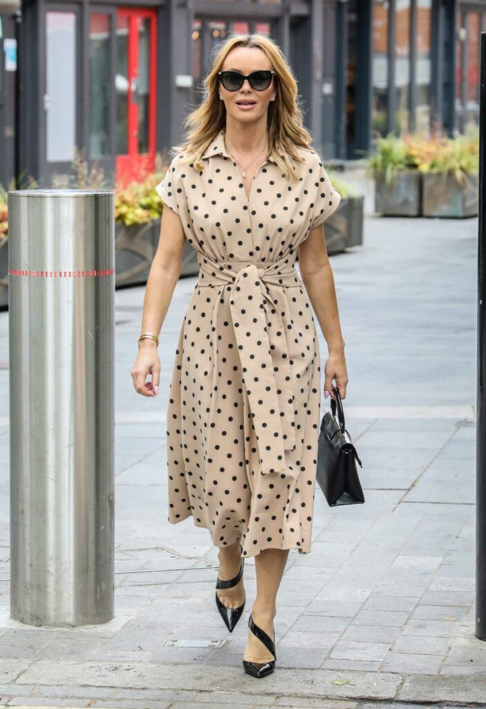 Amanda Holden in a Polka Dot Dress