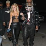Camaryn Swanson in a Black Top Leaves Hyde with Tyga in Hollywood