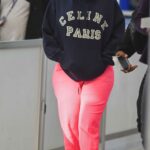 Cardi B in a Pink Sweatpants Arrives at JFK Airport in New York
