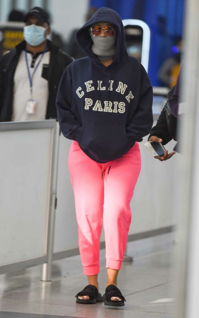 Cardi B in a Pink Sweatpants