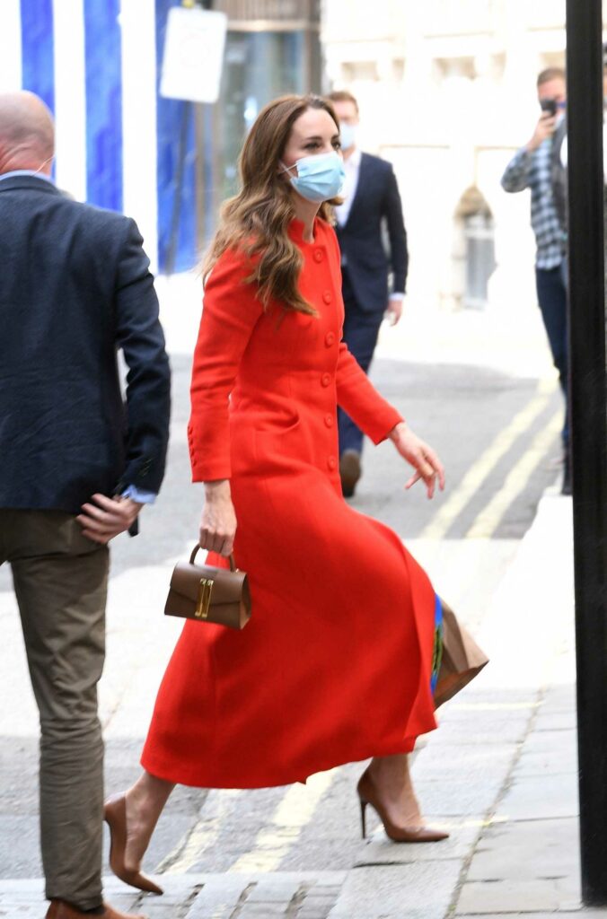Catherine Duchess of Cambridge in a Red Dress