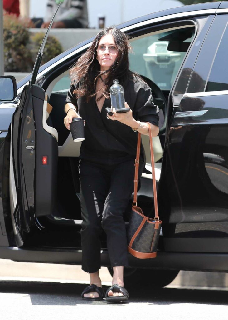 Courteney Cox in a Black Outfit