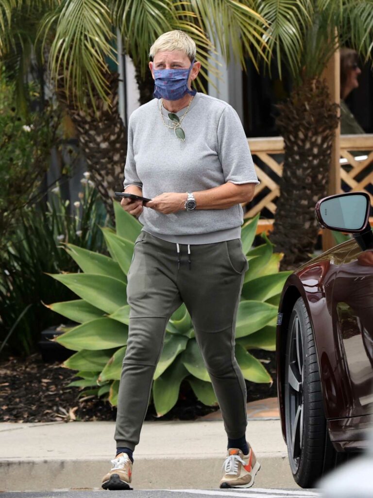 Ellen DeGeneres in an Olive Sweatpants