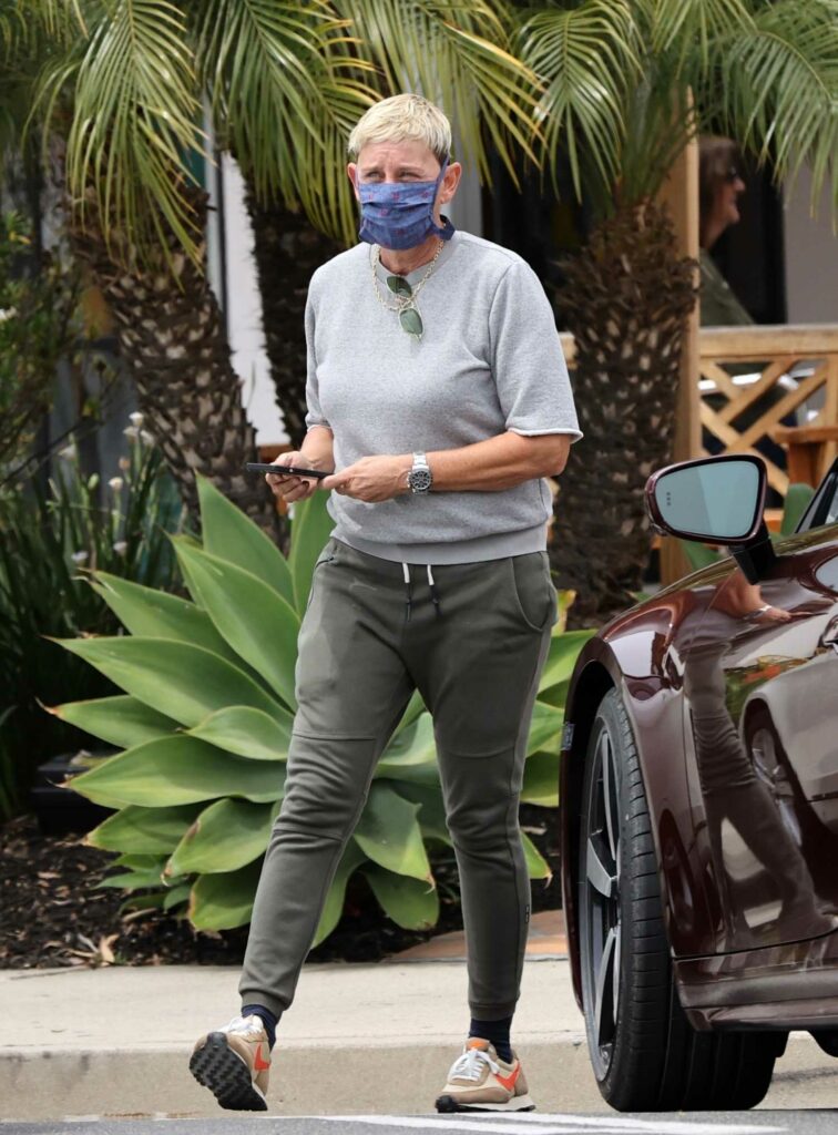 Ellen DeGeneres in an Olive Sweatpants