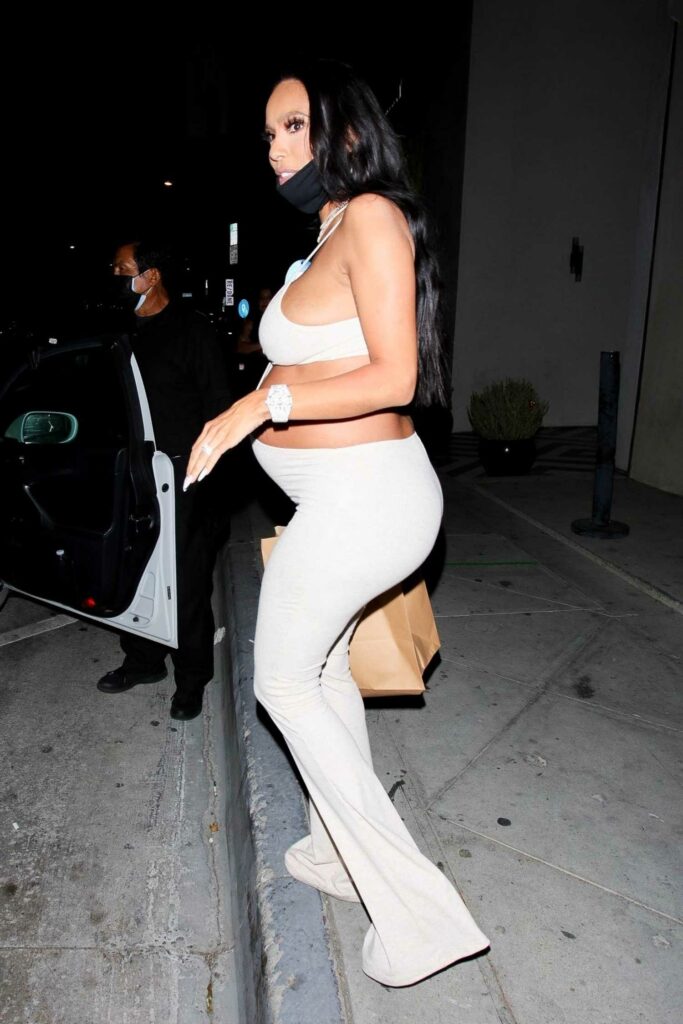 Erica Mena in a White Revealing Outfit