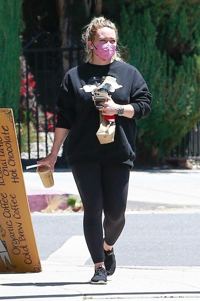 Hilary Duff in a Black Outfit