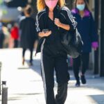 Kelly Ripa in a Black Adidas Tracksuit Heads to the Gym in New York