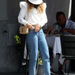 Lily James in a White Blouse Was Seen with Michael Shuman in West Hollywood