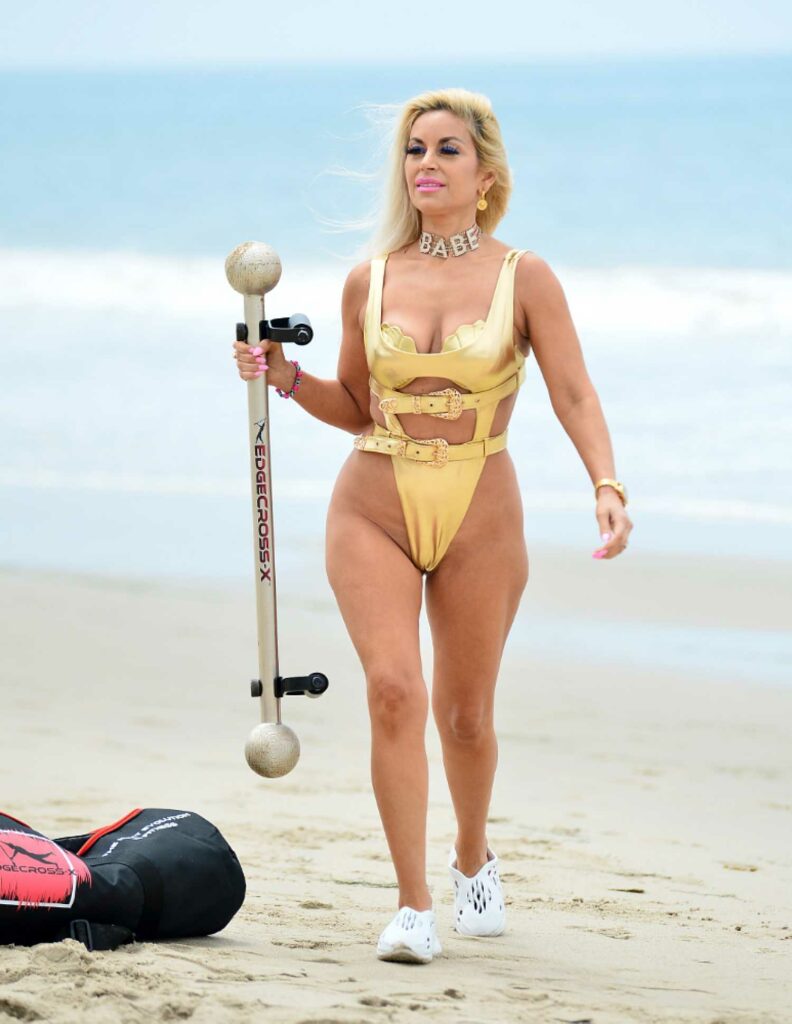 Marcela Iglesias in a Gold Bikini