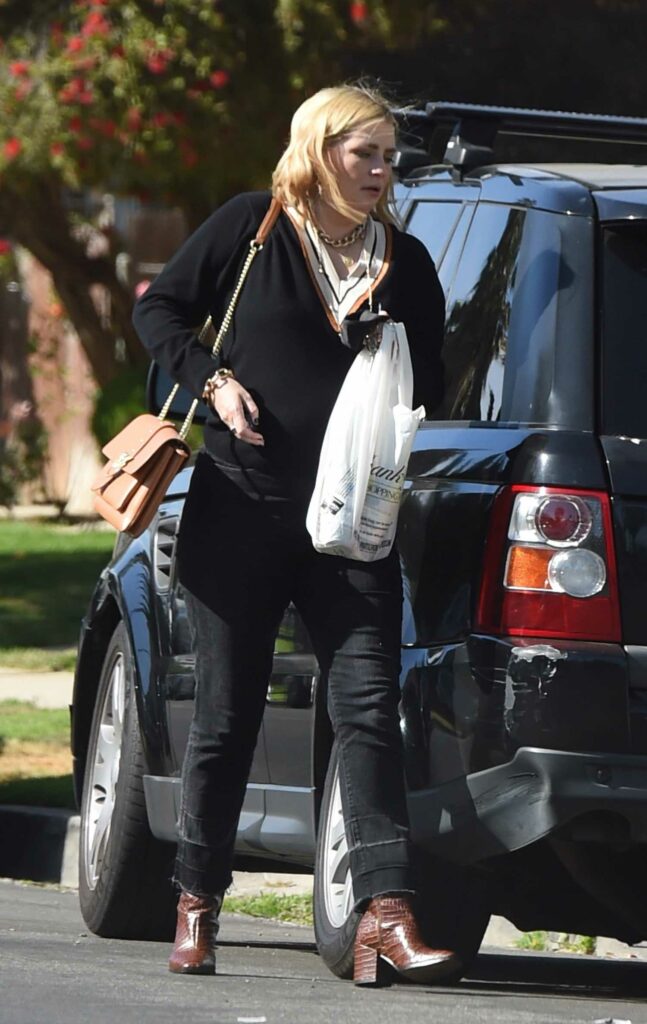 Mischa Barton in a Black Outfit