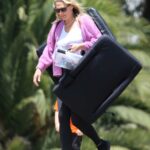 Molly Sims in a Lilac Cardigan Was Seen Out in Los Angeles