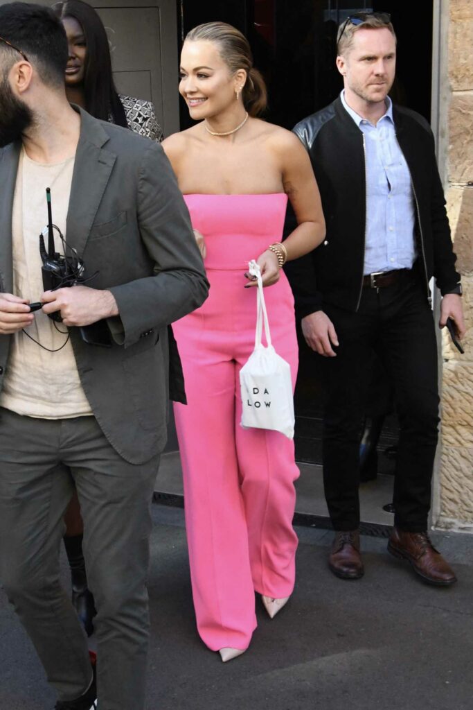 Rita Ora in a Pink Outfit