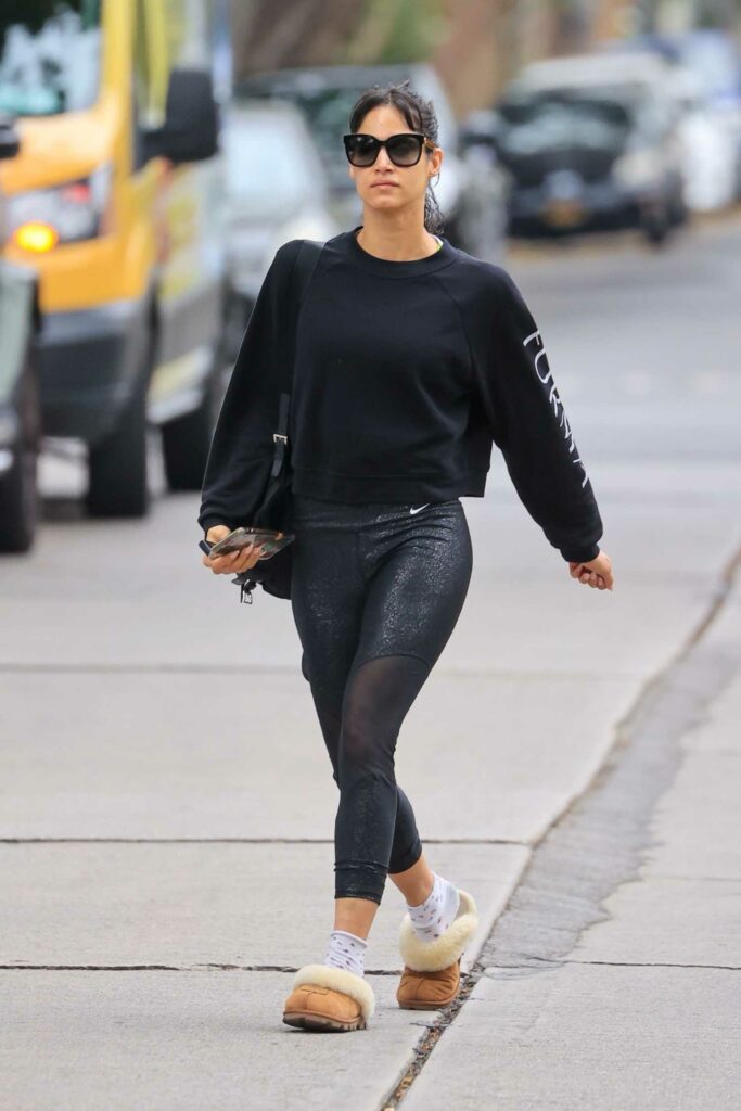Sofia Boutella in a Black Sweatshirt