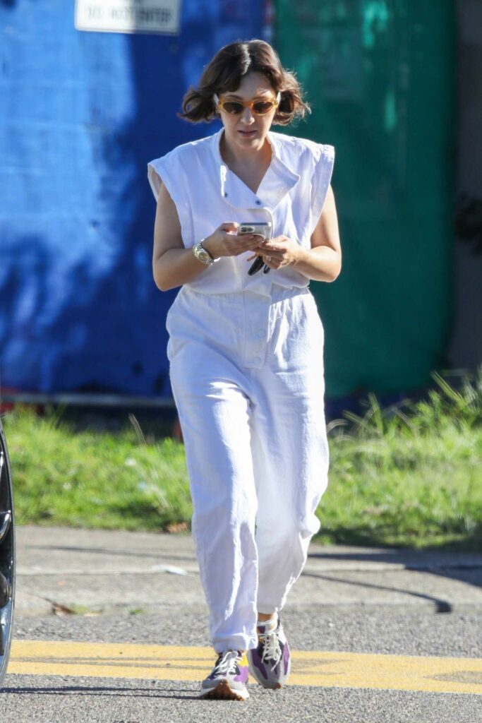 Zoe Foster Blake in a White Jumpsuit