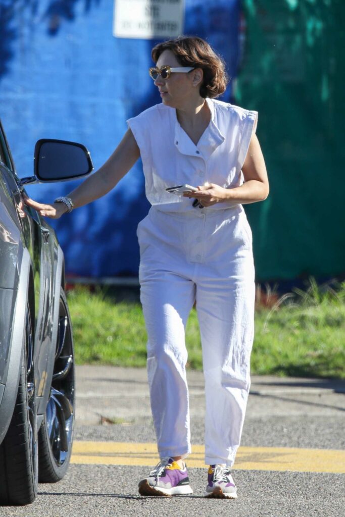 Zoe Foster Blake in a White Jumpsuit